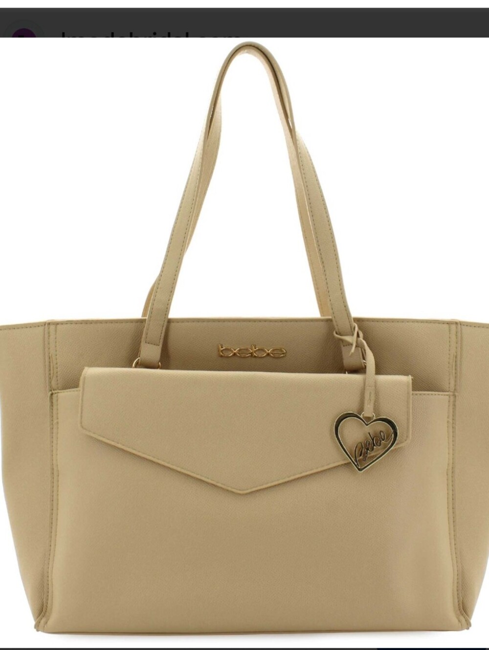 bebe Beige Tote with Crossbody